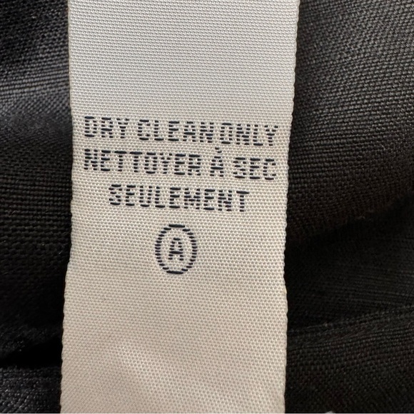 Rosanna Black High Rise Linen Cotton Cropped Pants Size 12 - Picture 10 of 12